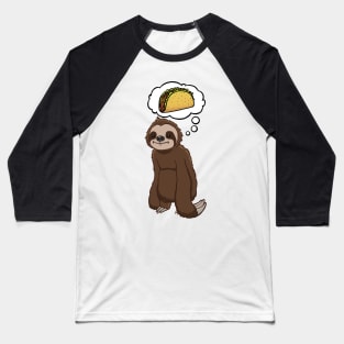 Sloth thinking about eating tacos Baseball T-Shirt